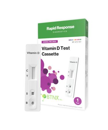 BTNX Rapid Response Vitamin D Test Cassette (Fingerstick Whole Blood) At-Home Self-test for Vitamin D Deficiency Accurately Check Vitamin D Levels Fast Results in 10 Minutes