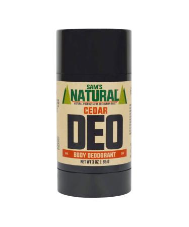 Sam s Natural Deodorant - Cedar - Aluminum Free DEO - No phthalates parabens sulfates or dyes - Made in New Hampshire - For Men Women Unisex - Vegan Cruelty Free - 3 oz Cedarwood