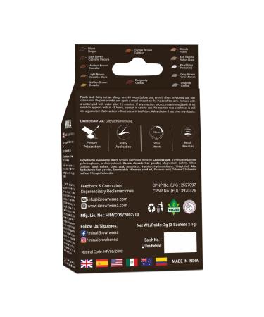 MinaiBrow Tint Kit Dark Brow - Natural Brow Tinting Powder & Stain Remover | Smudge Proof Easy Application for Perfect Brows - Buy Online on SooperMarket.com