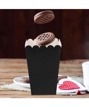 Alipis 50Pcs Popcorn Boxes Disposable Popcorn Buckets Paper Popcorn Tubs Greaseproof Popcorn Containers for Movie Theater Night Parties 250g Black - Buy Online on SooperMarket.com