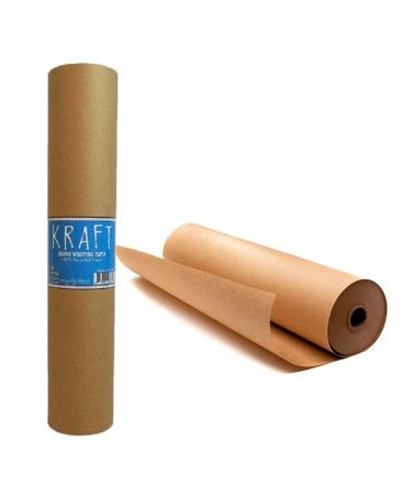 Kraft Brown Wrapping Paper Roll 24" x 1 800" (150 ft) 100% Recyclable Craft Construction and Packing Paper for Use in Moving Bulletin Board Backing and Paper Tablecloths 24 Inch by 150 Feet