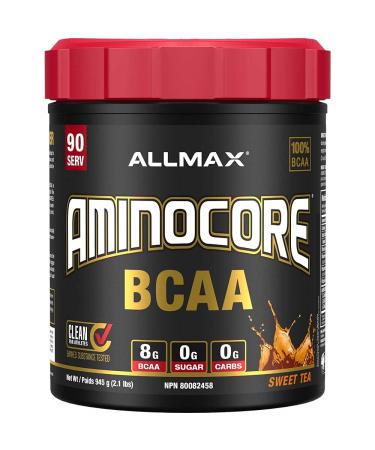 ALLMAX Nutrition - Aminocore BCAA - 8g BCAAs - 100% Pure Branch Chained Amino Acids - Gluten Free - Sweet Tea - 945 Gram Sweet Tea 945.0 g (Pack of 1) 8g Bcaas