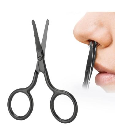 Premium Nose Hair Scissors - Rounded Tip Beard & Eyebrow Trimmer for Men | Facial Grooming Tools - Buy Online on SooperMarket.com