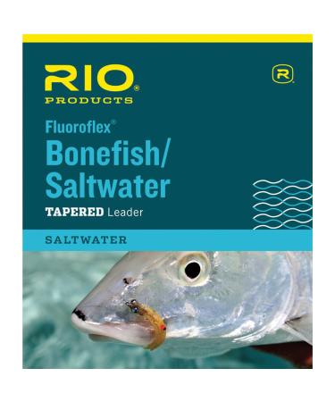 RIO Fly Fishing Leaders Fluoroflex Saltwater Leader 9Ft 12Lb Fishing Line, Clear