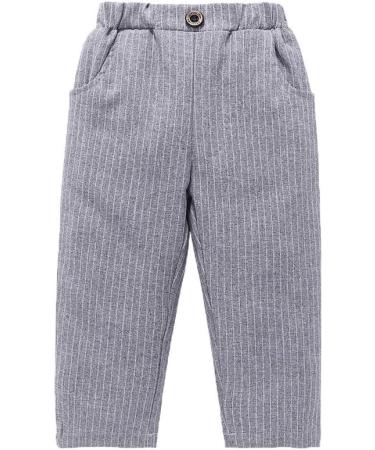 AmzBarley Baby Boys Gentleman Suit | Long/Short Sleeve Shirt Pants Vest Bowtie Tuxedo Romper | Grey | 1-2 Years - Buy Online on SooperMarket.com