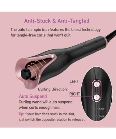BEJARM Upgrade Automatic Hair Curler - Large Barrel for Mid to Long Hair - Auto Curling Wand with Anti-Scald Technology - Buy Online on SooperMarket.com