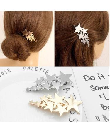 TOSSPER Silver Hair Ornament Headband & Alloy Star Hair Clip - Cute Acetate Hairpin for Women | International Shipping Available - Buy Online on SooperMarket.com