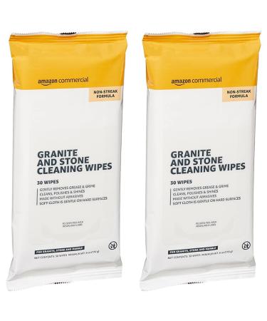 AmazonCommercial Granite & Stone Cleaning Wipes 120 Count 8 Pack of 30