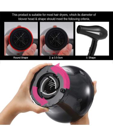 Adjustable Universal Hair Diffuser Nozzle for Natural Curly Wavy Hair - Black - Buy Online on SooperMarket.com