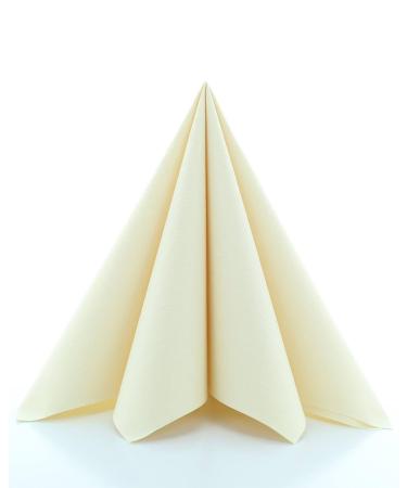 Sovie Linclass Airlaid Napkierten Champagner 50 pieces - high -quality disposable napkins 40 x 40 cm - tearproof sucking powerful & shaped - ideal for wedding & parties