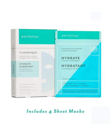 Patchology Facial Sheet Masks - Men & Women | Brightening, Moisturizing & Hydrating Skin in 5 Minutes | 4 Count - Buy Online on SooperMarket.com