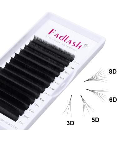 Fadlash Easy Fan 0.05-C Russian Eyelashes Extensions 15-20mm Mixed Length C Curl for Natural Look - Buy Online on SooperMarket.com