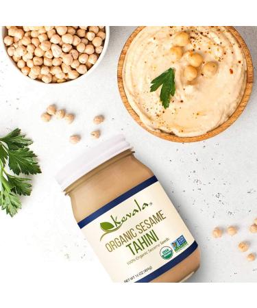 Kevala Organic Tahini 16 oz - Pack of 5 | Pure, Unsalted Sesame Seed Paste - Buy Online on SooperMarket.com