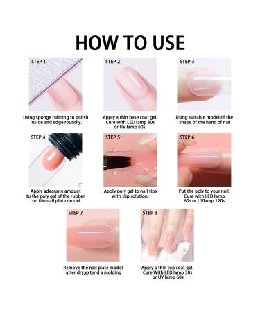 Lofuanna Poly Nail Gel Extension Kit - 4Pcs Clear Builder Gel for Professional DIY Nails - Buy Online on SooperMarket.com