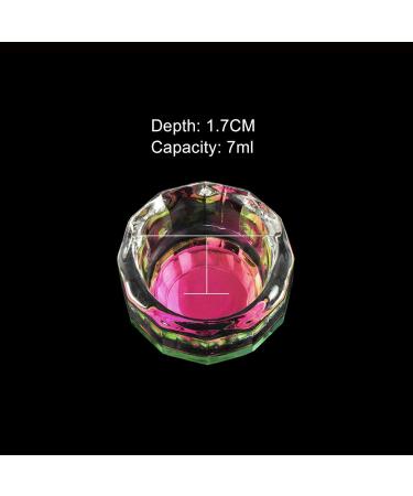 Rainbow Dodecagon Acrylic Nail Art Dappen Dish with Cap Lid - NAPB019 - Buy Online on SooperMarket.com