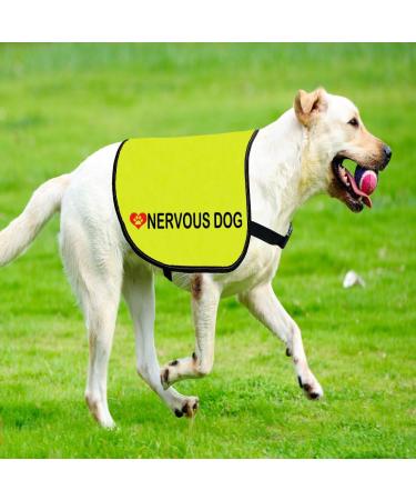 Nervous Dog Jacket Vest Rescue Dogs Anxious Dogs Scared Dogs Slogan Warning Vest (Nervous Dog Large) Nervous Dog L EU - Buy Online on SooperMarket.com