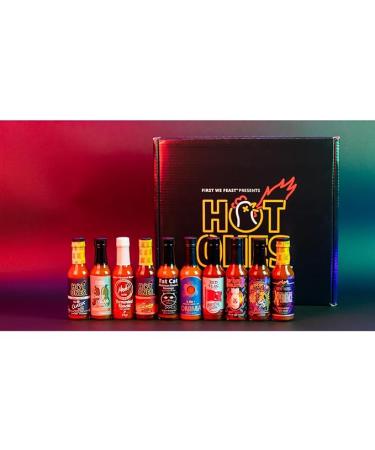 Hot Ones Season 24 Lineup Hot Sauce Challenge With Unique Condiment Gift Box (10-Pack) - Buy Online on SooperMarket.com