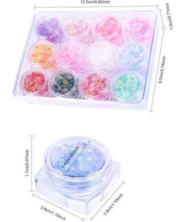 Ownest 12 Colors Holographic Chunky Glitter Gel Set - Christmas Party Makeup for Face, Body, Eyes, Lips, Hair, and Nails - Festive Chunky Glitter Eyeshadow - Mixable Formula, No Glue Needed - Buy Online on SooperMarket.com