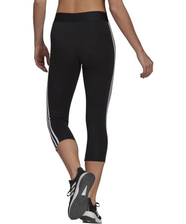 Buy adidas Women's 3/4 Leggings | Essentials 3-Stripes Black/White - International Shipping Available - Buy Online on SooperMarket.com