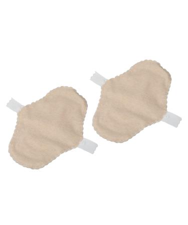 Reusable Sanitary Napkins ANGGREK 2PCS Washable Menstrual Pad Pure Cotton Cloth Pads Breathable Leak Proof Sanitary Pad Universal for Women Skin Color