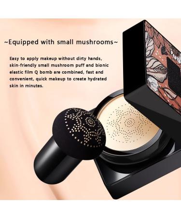 Mushroom Head Air Cushion Foundation BB Cream Moisturising Concealer Lightweight & Smoothing Flawless Moisturising Oil Control Even Skin Tone Makeup Base Natural - Buy Online on SooperMarket.com