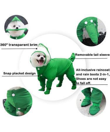 XL Black Dog Raincoat with Hood, Onesie, Rain Jacket & Boots - Waterproof Dog Rain Poncho for Small Dogs (16.5 inch Back Length) - Buy Online on SooperMarket.com