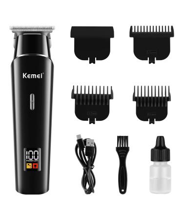 KEMEI Black Hair Clippers for Men Electric Cordless Clippers for Hair Cutting Professional Barber Clippers USB Rechargeable Wireless Haircut Clippers km-1113
