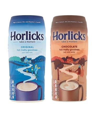 Hot Chocolate Bundle With Horlicks Original Malted Milk Drink 400g & Chocolate Malt Drink 400g (2 Pack)