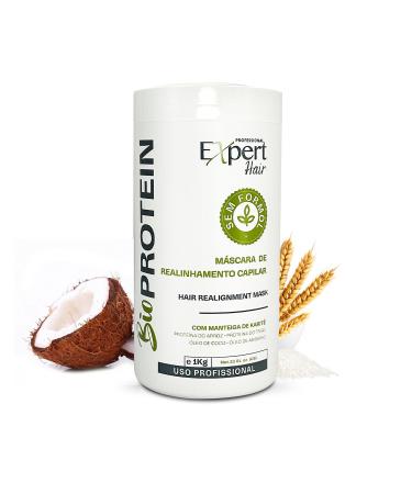 Bio Protein Botox Hair Treatment - Formaldehyde-Free Straightening Anti-Frizz Keratin with Organic Keratin for Sleek Hair 1kg Botox- Organic (1L/35.3 Fl.Oz)