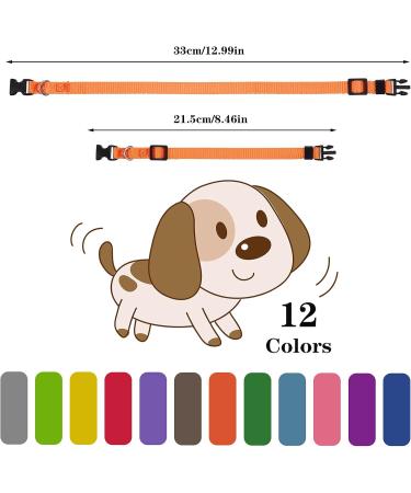 Yorgewd 12 Pack Adjustable Puppy Neck Bands - Safety ID Bands for Small Dogs & Cats (Multicolor 21.5-33cm) - International Shipping Available - Buy Online on SooperMarket.com