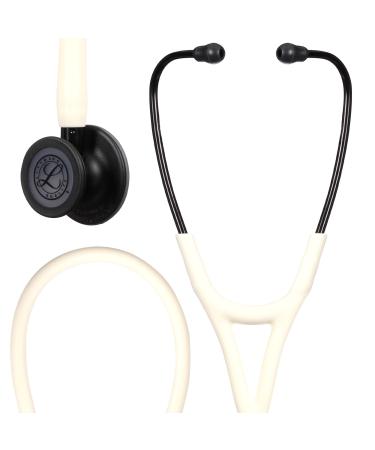 3M Littmann Cardiology IV Diagnostic Stethoscope 6186C More Than 2X as Loud* Weighs Less** 27" Alabaster Satin-Finish Tube for Added Comfort Flexibility and Cleanability Black-Finish Chestpiece Alabaster Satin-Finish Tube Black Matte-finish Chestpiece