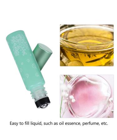 Buy 5pcs 10ml Printed Glass Roller Bottles - Essential Oil Sample Bottles for Travel & Massage | International Shipping Available - Buy Online on SooperMarket.com