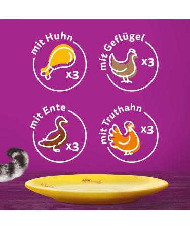 Whiskas 7+ Cat Food Poultry Selection in Sauce - 12x85g (4 Packs) | High-Quality Wet Food for Senior Cats | Shop Internationally - Buy Online on SooperMarket.com
