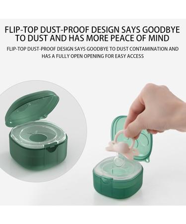 Stylish Ghirting Pacifier Container | Universal Portable Pacifier Clips Box & Accessories Storage - Green - Buy Online on SooperMarket.com