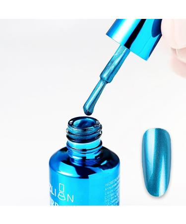 Blue Nail Polish Mirror Nail Varnish Chrome Metallic Quick Dry Metal Effect No UV Needed Nail Art Polish Chrome Nail Polish - Buy Online on SooperMarket.com