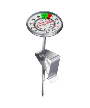 Westmark milk thermometer-practical kitchen thermometer for the optimal foaming of milk delicious milk foam for coffee barista thermometer with clip-stainless steel