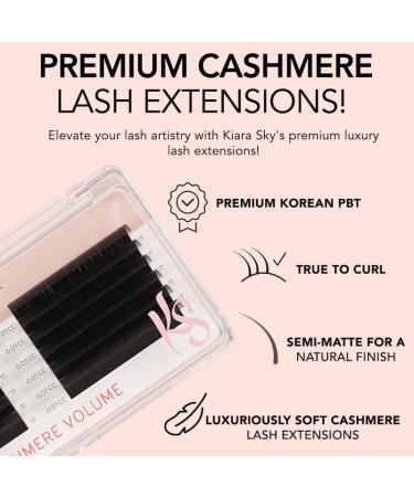 KIARA SKY LASH Cashmere Volume Lash Extensions | Premium Soft Semi-Matte Finish | Professional Eyelash Extensions | Black D-0.05 15mm - Buy Online on SooperMarket.com