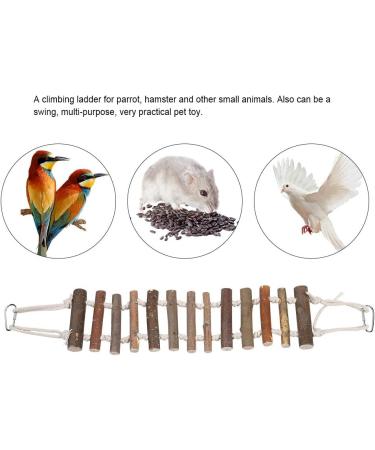 Zerodis Wooden Ladder for Birds | Parrot Climbing Bridge & Pet Toys | Durable Hammock & Toy for Birds - Buy Online on SooperMarket.com