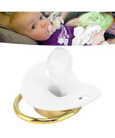 Bling Baby Pacifier - Silicone Soft Dummy Soother Teether Toy for Breastfeeding Babies 6-18 Months - With Clips - Perfect Baby Shower or Christmas Gift (White) - Buy Online on SooperMarket.com