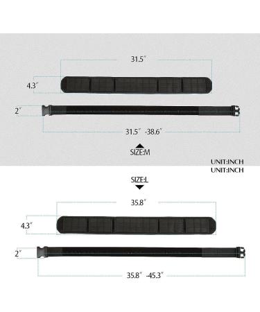 EXCELLENT ELITE SPANKER Military Waist Belt Multi-Purpose Molle Padded Patrol Belt Outdoor Sports Equipment Black Large - Buy Online on SooperMarket.com