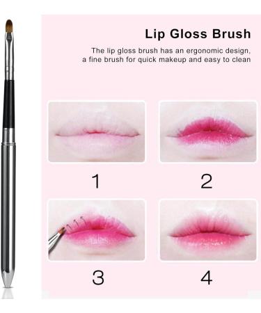 Lip Gloss Brush Compact Small Lip Brush Retractable Retractable Sealing Style Aluminium Material for Home for Beauty Salon - Buy Online on SooperMarket.com