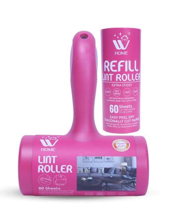 WBM Care Home Lint Roller for Pet Hairs Extra Sticky Lint Remover Lint Roller for Dog & Cat Hair Removal Couch Clothes Furniture - 120 Total Sheets