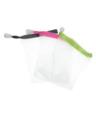 Mikinona 3pcs Foaming Net Foam Net Soap Soap Maker or White