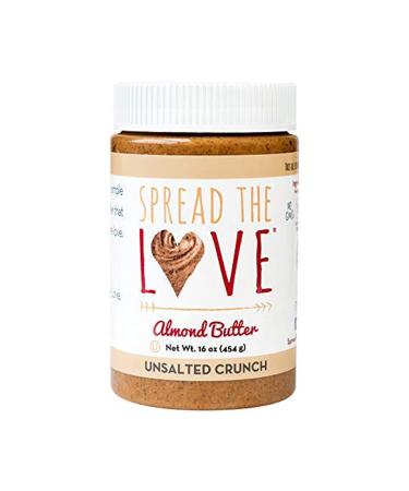 Spread The Love Almond Butter Unsalted Crunch 16 oz ( 454 g)