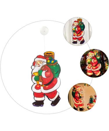 GANAZONO Santa Claus Figurine 1Pc Christmas Santa Claus Suction Cup Lamp Showcase LED Light Festival Supply Santa Claus Lamp - Buy Online on SooperMarket.com