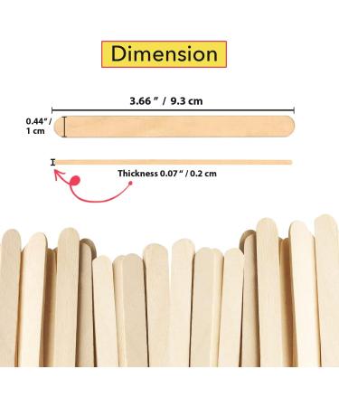 Apremont 300 Pcs Mini Natural Wooden Craft Sticks - 3.5 inch Ice Cream & Popsicle Sticks - Food Grade & Ideal for Crafting, Stirring, and DIY Kids Projects - Buy Online on SooperMarket.com
