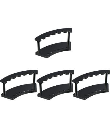 Wresetly 4 Pen Holder 6-Slots Pen Display Stand Nail/Makeup/Art Brush Rack Organizer Holder for Homes(Black)
