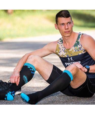 Eleven Compression Stockings & Socks | Optimize Recovery for Sports Running & Travel | XL AIDA White/Blue - Buy Online on SooperMarket.com