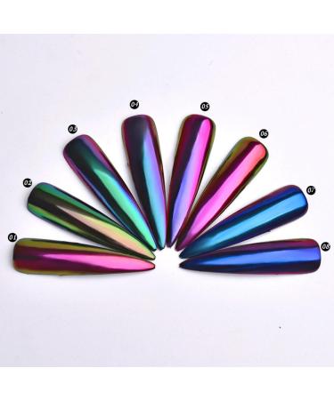 Chrome Nail Powder Set - Shinning Mirror Glitter Pigment for Nails (8 Boxes) - Buy Online on SooperMarket.com