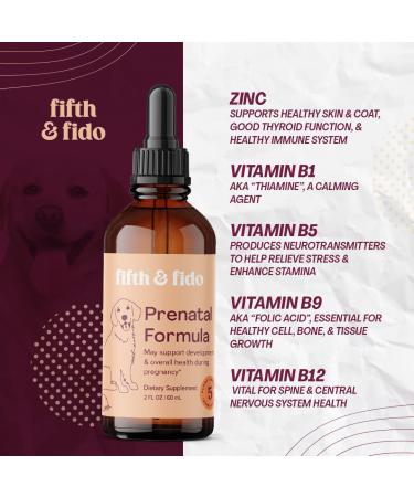 Dog Prenatal Vitamins with Folic Acid | Essential Nursing Puppy Supplies for Healthier Litter | Immune System Support for Dog Breeding | 2 oz - Buy Online on SooperMarket.com